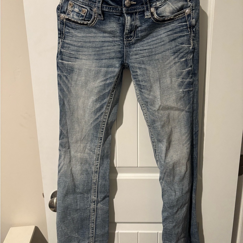 Miss Me Light Blue Straight Leg Jeans